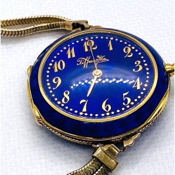Tiffany & Co 18K Blue Enamel Pocket Wrist Watch Chipped Enamel Watch main image 5